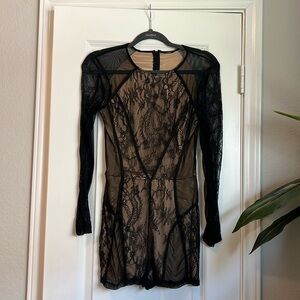 Black lace Romper